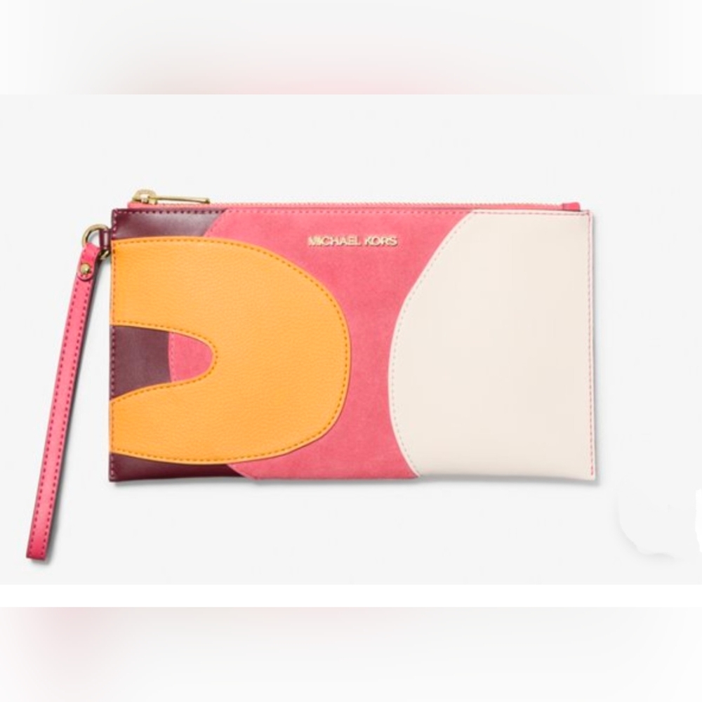 🆕MICHAEL KORS Jet Set Large Patchwork Wristlet